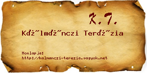 Kálmánczi Terézia névjegykártya
